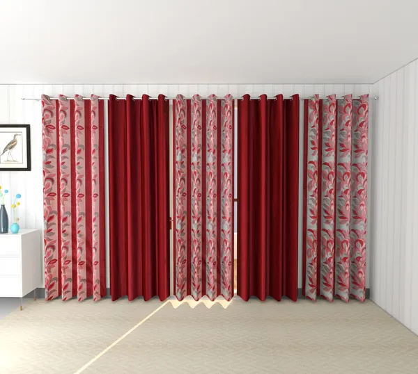 Galaxy_Home_Decor_Printed_Curtains,Pack_of_5,Maroon