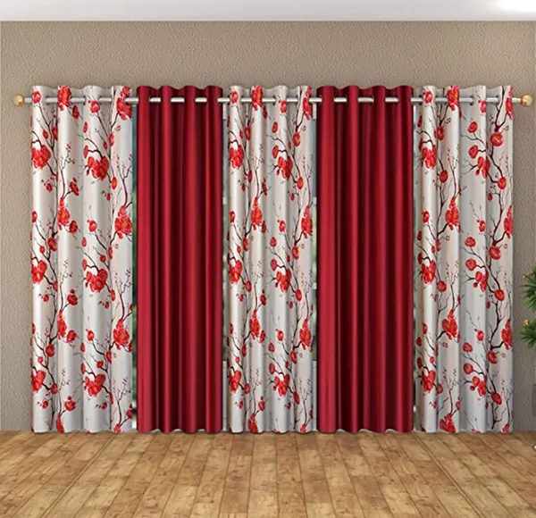 Galaxy_Home_Decor_Printed_Curtains,Pack_of_5,Maroon