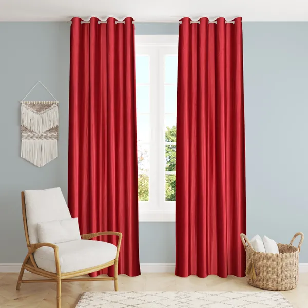 Galaxy_Home_Decor_Solid_Curtains,_Pack_of_2,Maroon