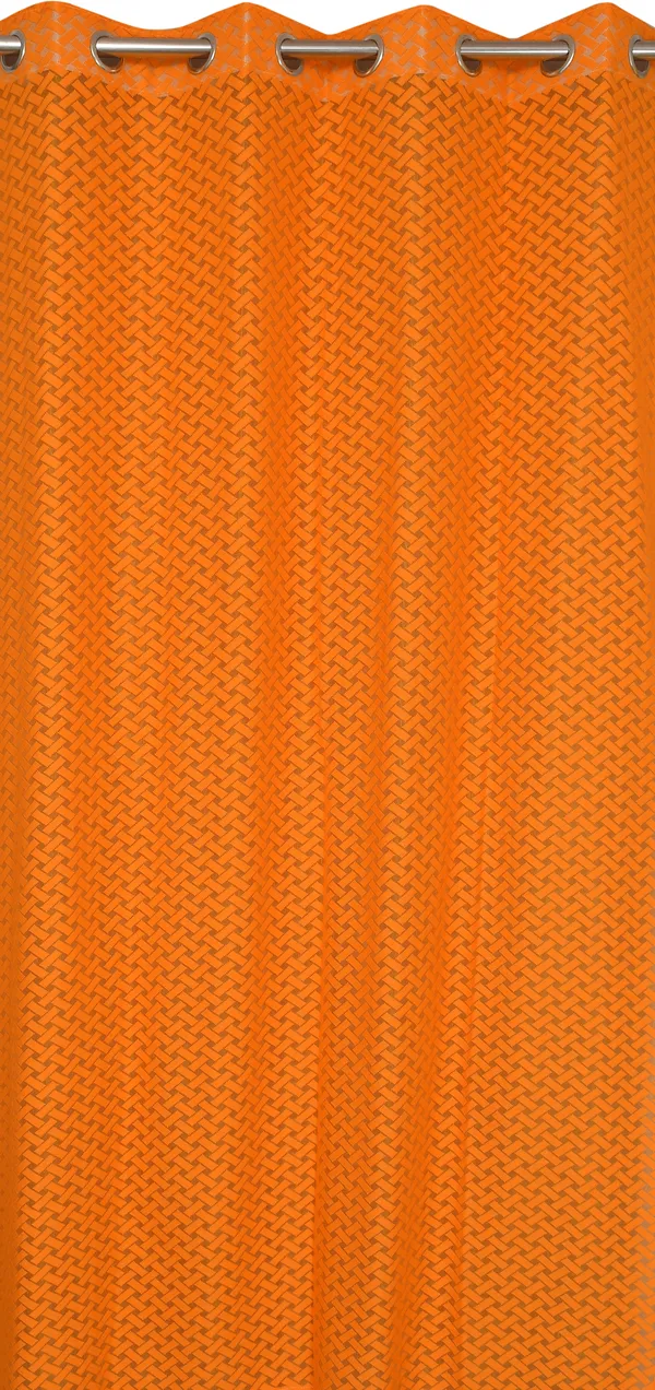 Galaxy_Home_Decor_Transparent_Cross_Net_Design_Sheer_Curtains,Pack_of_2,_Orange