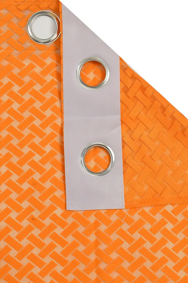 Galaxy_Home_Decor_Transparent_Cross_Net_Design_Sheer_Curtains,Pack_of_2,_Orange