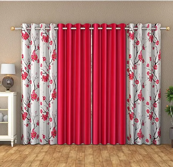 Galaxy_Home_Decor_Printed_Curtains,Pack_of_4,Pink