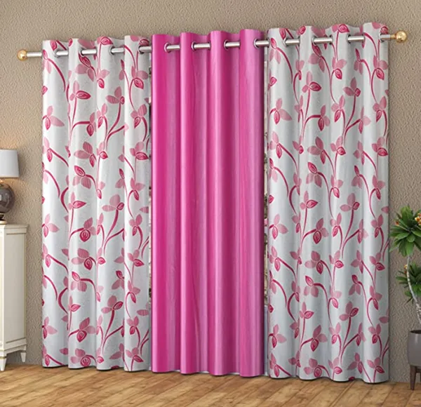 Galaxy_Home_Decor_Printed_Curtains,Pack_of_3,Pink