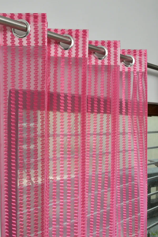 Galaxy_Home_Decor_Transparent_Net_Curtains,Pack_of_4,Pink