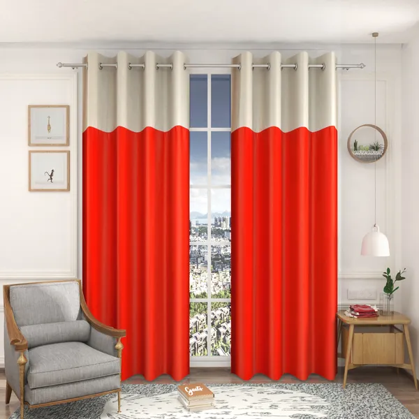 Galaxy_Home_Decor_Solid_Curtains,Pack_of_2,Red