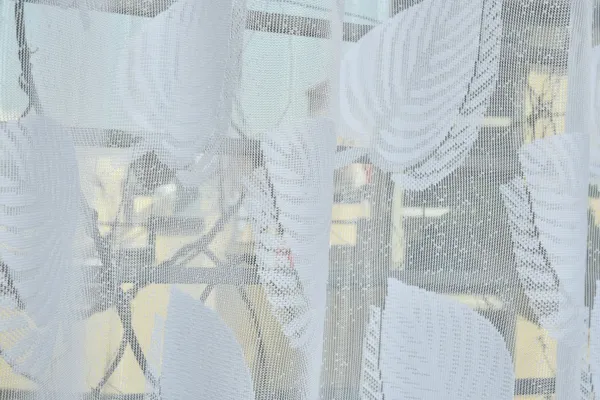 Galaxy_Home_Decor_Transparent_Leaf_Net_Design_Sheer_Curtains,Pack_of_2,White