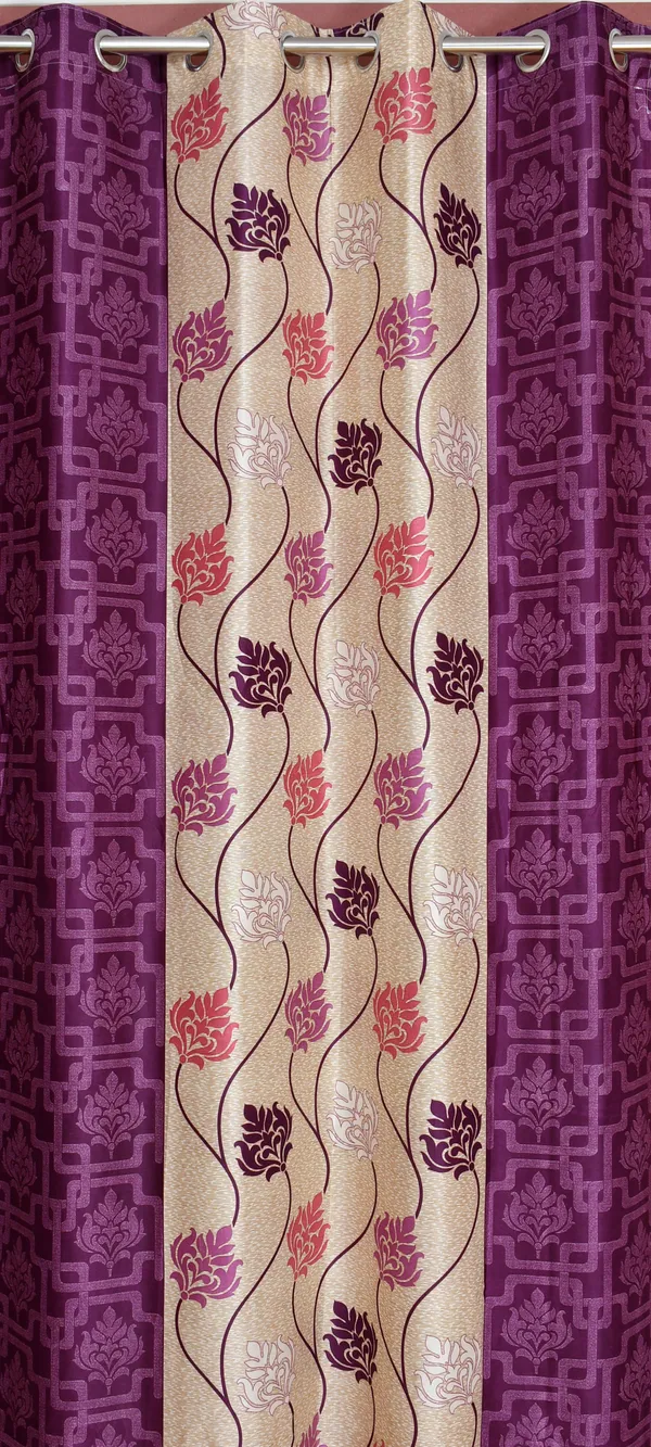 Galaxy_Home_Decor_Floral_Printed_Curtains,Pack_of_2,Wine