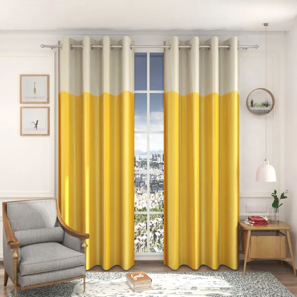 Galaxy_Home_Decor_Solid_Curtains,Pack_of_2,Yellow