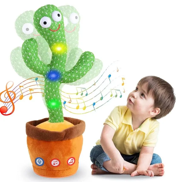 Super_Toy_Dancing_Cactus_Talking_Plush_Toy_With_Singing_&_Recording_Function_Rechargeable_-_Repeat_What_You_Say_Electronic_Light_Up_Interactive_Toy_For_Toddler_With_Usb_Charging_Cable�- Pack�Of�1