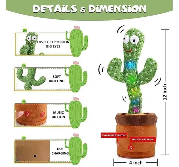 Super_Toy_Dancing_Cactus_Talking_Plush_Toy_With_Singing_&_Recording_Function_Rechargeable_-_Repeat_What_You_Say_Electronic_Light_Up_Interactive_Toy_For_Toddler_With_Usb_Charging_Cable�- Pack�Of�1