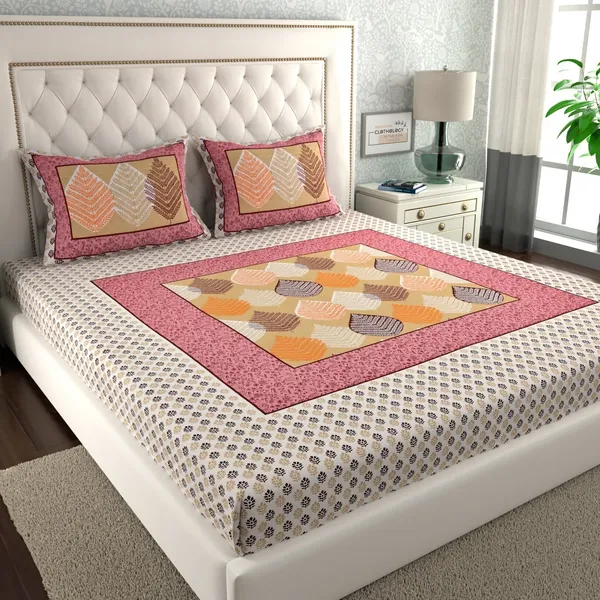 Rajasthani_Jaipuri_Traditional_Cotton_Double_Size_Bedsheet_with_2_Pillow_Cover_(Pink)