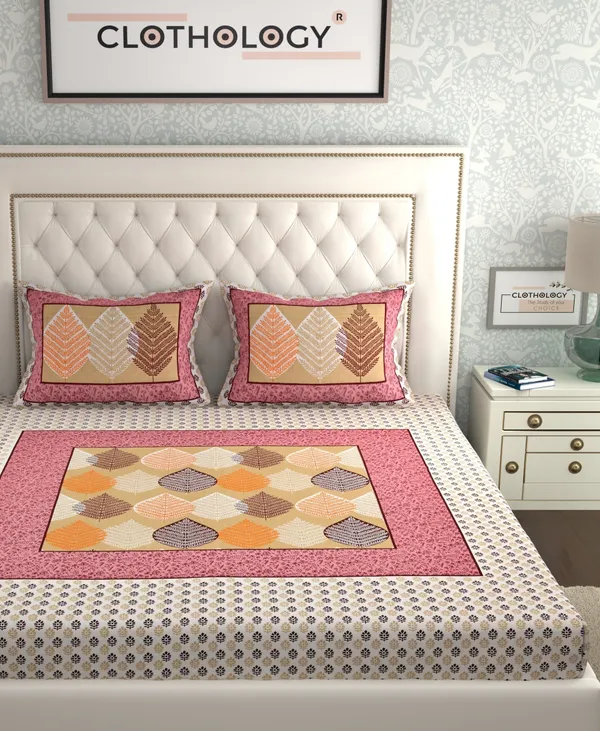 Rajasthani_Jaipuri_Traditional_Cotton_Double_Size_Bedsheet_with_2_Pillow_Cover_(Pink)