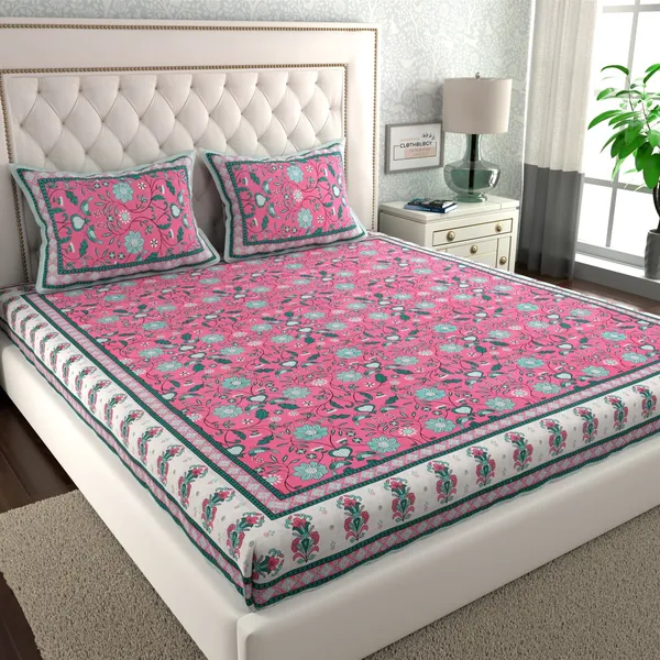 Rajasthani_Jaipuri_Traditional_Cotton_Double_Size_Bedsheet_with_2_Pillow_Cover_(Multicolor)