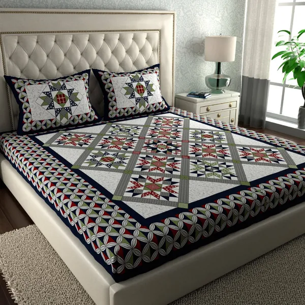 Rajasthani_Jaipuri_Traditional_Cotton_Double_Size_Bedsheet_with_2_Pillow_Cover_(Grey_&_Multicolor)