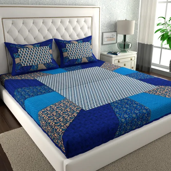 Rajasthani_Jaipuri_Traditional_Cotton_Double_Size_Bedsheet_with_2_Pillow_Cover_(Blue)