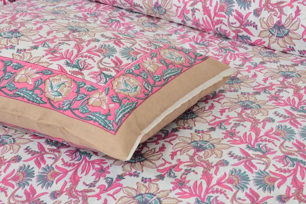 Rajasthani_Jaipuri_Traditional_Cotton_King_Size_Bedsheet_with_2_Pillow_Cover_(Pink,_Brown_&_Green)