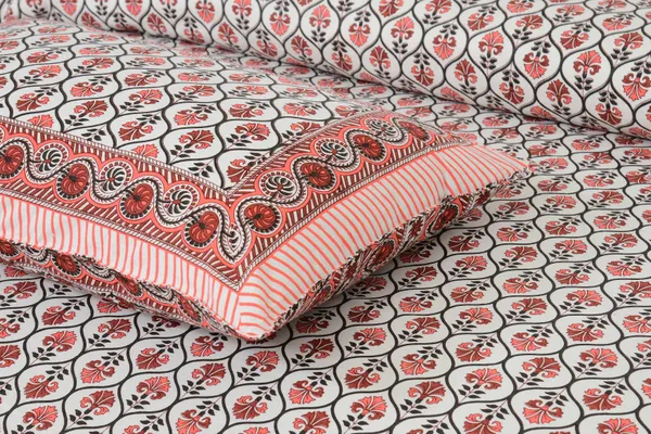 Rajasthani_Jaipuri_Traditional_Cotton_King_Size_Bedsheet_with_2_Pillow_Cover_(Peach,_Brown_&_Green)