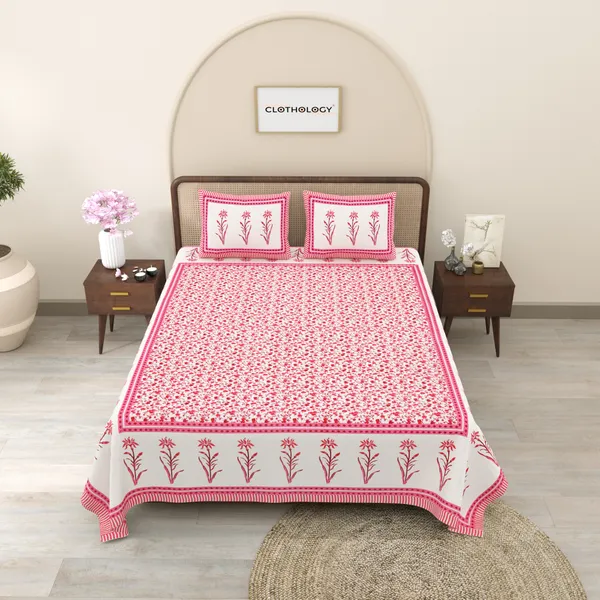Rajasthani_Jaipuri_Traditional_Cotton_King_Size_Bedsheet_with_2_Pillow_Cover_(Pink_&_White)