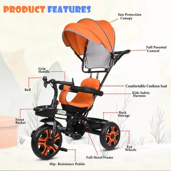 Play_Kids/Baby_Tricycle_With_Safety_Guard_Rail_For_Kids_2_To_5_Years_Boys_With_Parental_Control_Trike_Cycle_4-In-1_Kids_Tricycle_With_Adjustable_Canopy,_Parent_Push_Handle_(Orange)
