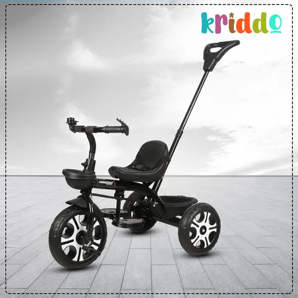 Tricycle_For_Kids_|_Plug_N_Play_|_Baby_Cycle_With_Parental_Control,_Eva_Wheels,_Bell,_Seat,_Belt_And_Basket_|_Kids_Tricycle_|_2+_Years_Unisex_|_Weight_Limit_25_Kgs_Black