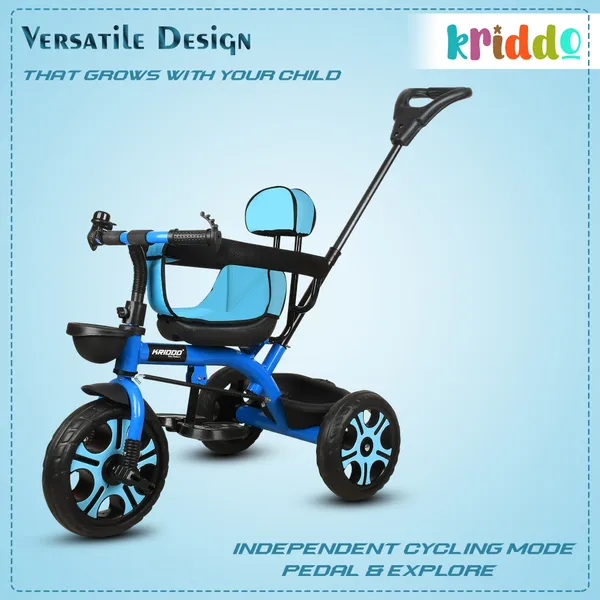 Kids_Harness_Parental_Control_Tricycle_With_Eva_Wheels,_Bell_And_Storage_Basket|Baby_Trike|Age_Group_1_Years_To_4_Years_Carrying_Capacity_Upto_25_Kgs