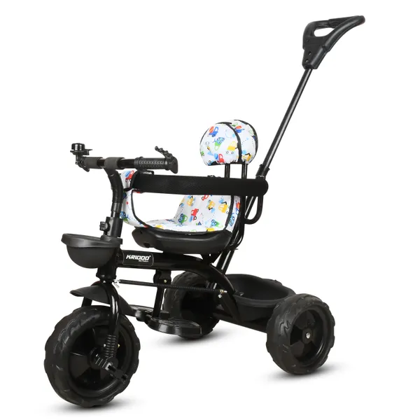 Kids|Baby_Trike|Tricycle_With_Safety_Belt_And_Guardrail_With_Parental_Control_For_Kids|Boys|Girls_Age_Group_2_To_5_Years|Carrying_Capacity_25Kgs_(White)