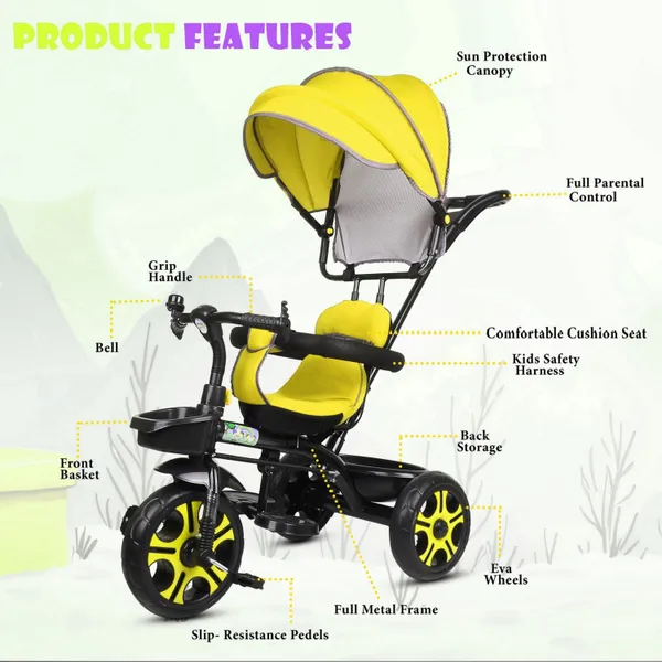 Play_Kids/Baby_Tricycle_With_Safety_Guard_Rail_For_Kids_2_To_5_Years_Boys_With_Parental_Control_Trike_Cycle_4-In-1_Kids_Tricycle_With_Adjustable_Canopy,_Parent_Push_Handle_(Yellow)
