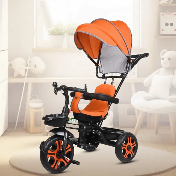 Play_Kids/Baby_Tricycle_With_Safety_Guard_Rail_For_Kids_2_To_5_Years_Boys_With_Parental_Control_Trike_Cycle_4-In-1_Kids_Tricycle_With_Adjustable_Canopy,_Parent_Push_Handle_(Orange)