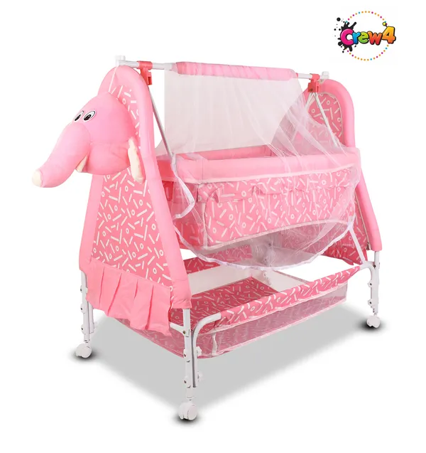 Panda_Jumbo_Baby_Cradle_Newborn_Baby_Sleep_Swing_Cradle/Mattress_And_Wheels_And_Cradle_For_0-13_Months_Baby_Boys_And_Girls