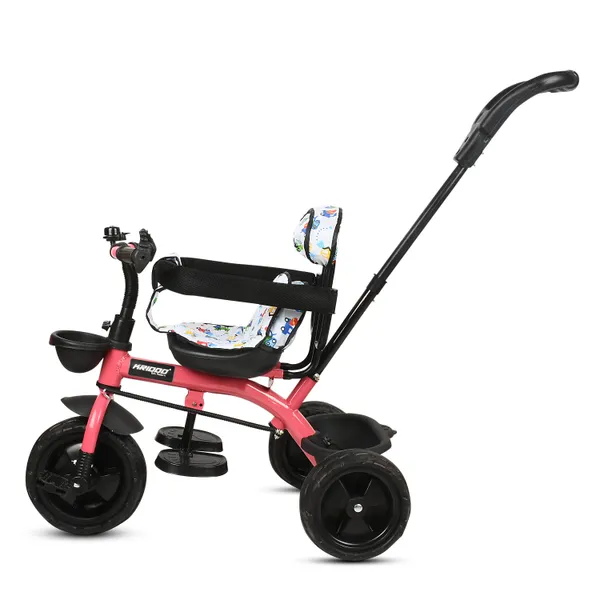 Kids_Harness_Parental_Control_Tricycle_With_Eva_Wheels,_Bell_And_Storage_Basket|Baby_Trike|Age_Group_1_Years_To_4_Years_Carrying_Capacity_Upto_25_Kgs,_(Pink)