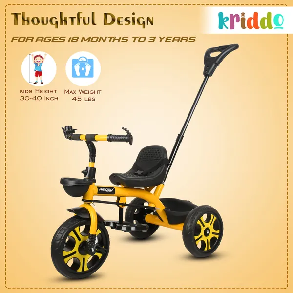 Tricycle_For_Kids_|_Plug_N_Play_|_Baby_Cycle_With_Parental_Control,_Eva_Wheels,_Bell,_Seat,_Belt_And_Basket_|_Kids_Tricycle_|_2+_Years_Unisex_|_Weight_Limit_25_Kgs_(Yellow)