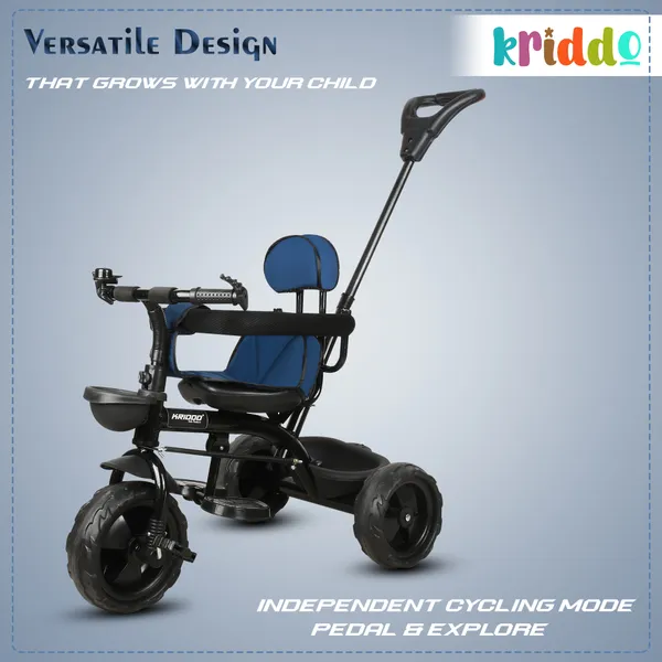 Kids|Baby_Trike|Tricycle_With_Safety_Belt_And_Guardrail_With_Parental_Control_For_Kids|Boys|Girls_Age_Group_2_To_5_Years|Carrying_Capacity_25Kgs_Green