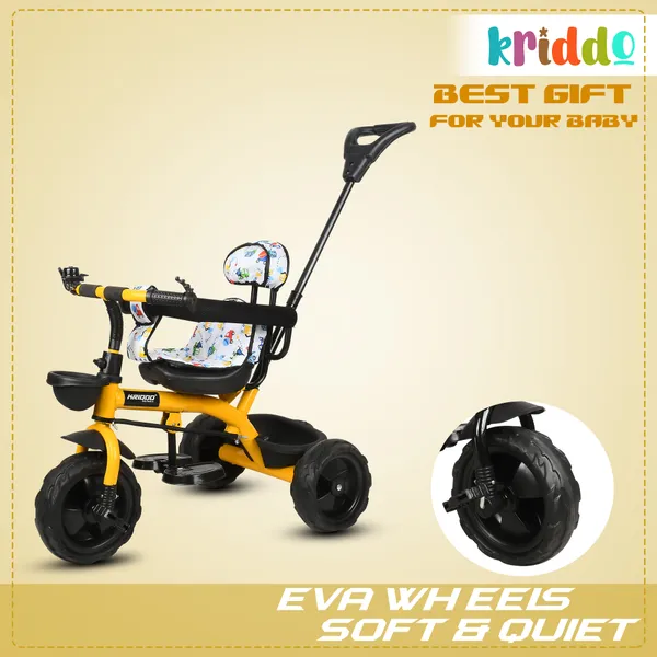 Kids|Baby_Trike|Tricycle_With_Safety_Belt_And_Guardrail_With_Parental_Control_For_Kids|Boys|Girls_Age_Group_2_To_5_Years|Carrying_Capacity_25Kgs_(Yellow)