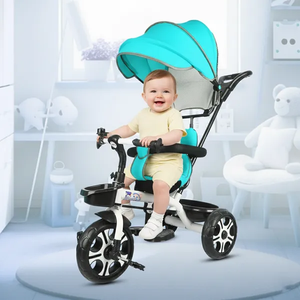 Canopy_Plug_N_Play_Tricycle/Baby_Tricycle_With_Parental_Control_For_Age_Group_2+_Years_Boys/Girls/Carrying_Capacity_Upto_30-Kgs_Proudly_Made_In_India_(Green)