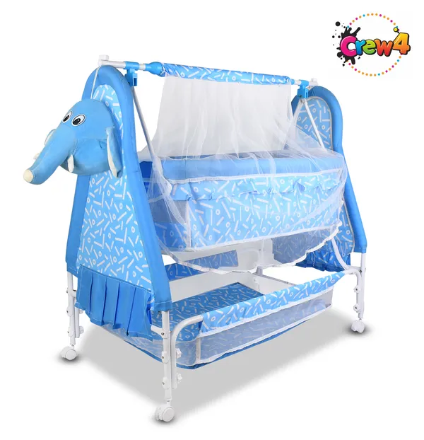Panda_Jumbo_Baby_Cradle_Newborn_Baby_Sleep_Swing_Cradle/Mattress_And_Wheels_And_Cradle_For_0-13_Months_Baby_Boys_And_Girls