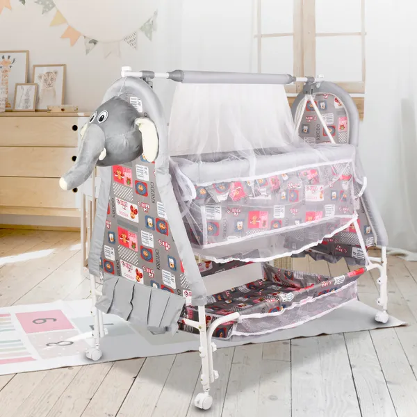 Panda_Jumbo_Baby_Cradle_Newborn_Baby_Sleep_Swing_Cradle/Mattress_And_Wheels_And_Cradle_For_0-13_Months_Baby_Boys_And_Girls