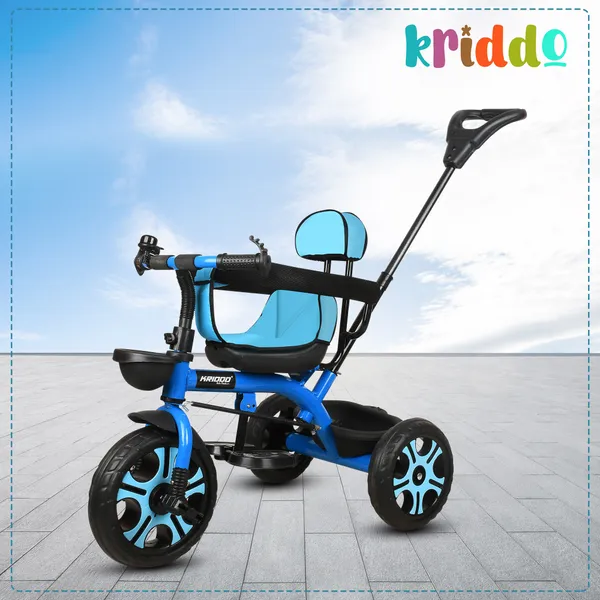 Kids_Harness_Parental_Control_Tricycle_With_Eva_Wheels,_Bell_And_Storage_Basket|Baby_Trike|Age_Group_1_Years_To_4_Years_Carrying_Capacity_Upto_25_Kgs