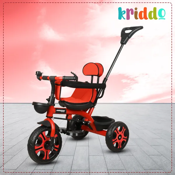 Kids_Harness_Parental_Control_Tricycle_With_Eva_Wheels,_Bell_And_Storage_Basket|Baby_Trike|Age_Group_1_Years_To_4_Years_Carrying_Capacity_Upto_25_Kgs