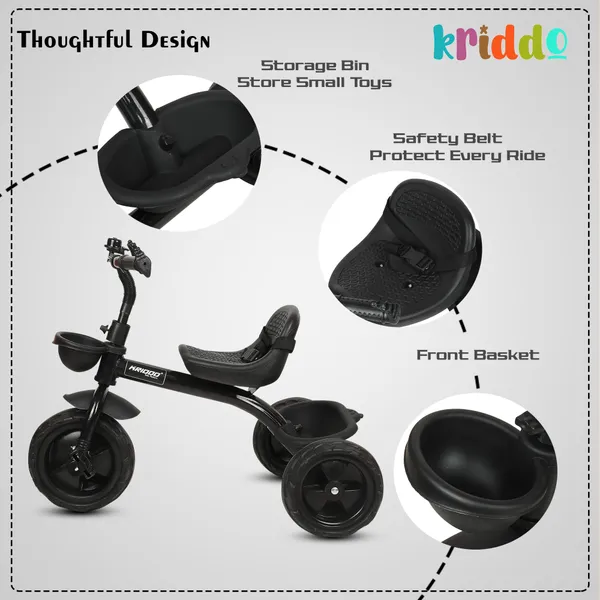 Tricycle_For_Kids_|_Plug_N_Play_|_Baby_Cycle_With_Grip_Handle,_Eva_Wheels,_Seat_And_Basket_|_Kids_Tricycle/Cycle_|_2+_Years_Unisex_|_Weight_Limit_Upto_25_Kgs_(Black)