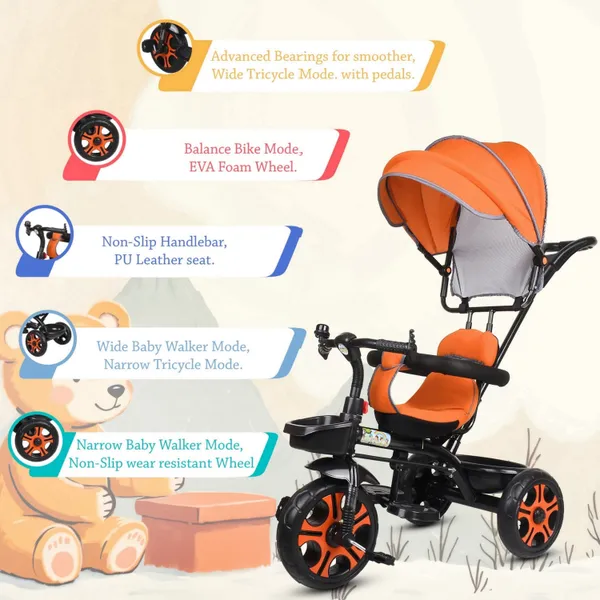 Play_Kids/Baby_Tricycle_With_Safety_Guard_Rail_For_Kids_2_To_5_Years_Boys_With_Parental_Control_Trike_Cycle_4-In-1_Kids_Tricycle_With_Adjustable_Canopy,_Parent_Push_Handle_(Orange)