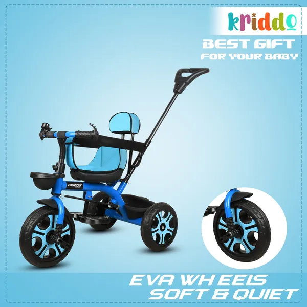Kids_Harness_Parental_Control_Tricycle_With_Eva_Wheels,_Bell_And_Storage_Basket|Baby_Trike|Age_Group_1_Years_To_4_Years_Carrying_Capacity_Upto_25_Kgs