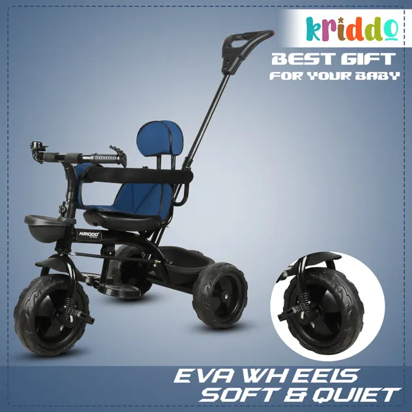 Kids|Baby_Trike|Tricycle_With_Safety_Belt_And_Guardrail_With_Parental_Control_For_Kids|Boys|Girls_Age_Group_2_To_5_Years|Carrying_Capacity_25Kgs_Green