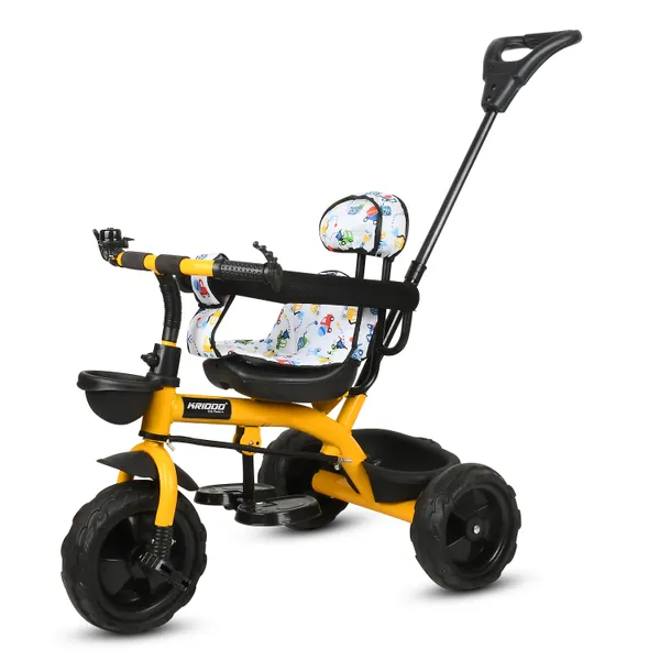 Kids|Baby_Trike|Tricycle_With_Safety_Belt_And_Guardrail_With_Parental_Control_For_Kids|Boys|Girls_Age_Group_2_To_5_Years|Carrying_Capacity_25Kgs_(Yellow)