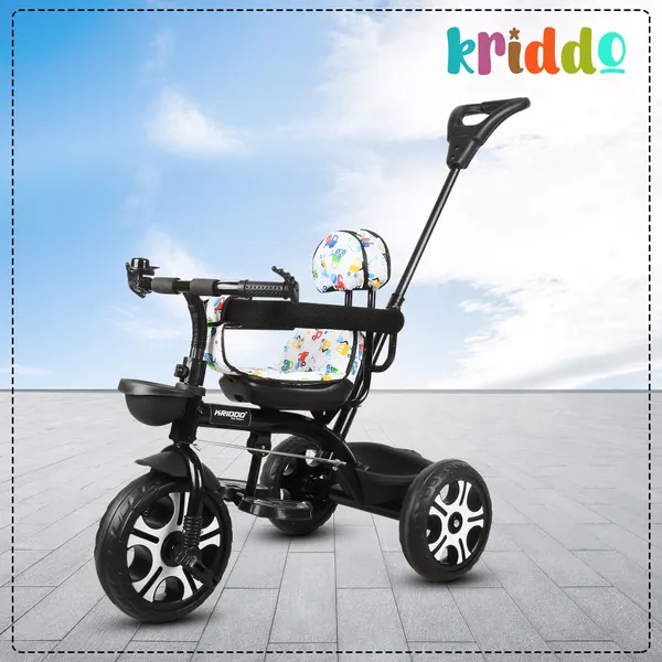 Kids_Harness_Parental_Control_Tricycle_With_Eva_Wheels,_Bell_And_Storage_Basket|Baby_Trike|Age_Group_1_Years_To_4_Years_Carrying_Capacity_Upto_25_Kgs