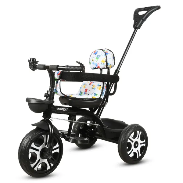 Kids_Harness_Parental_Control_Tricycle_With_Eva_Wheels,_Bell_And_Storage_Basket|Baby_Trike|Age_Group_1_Years_To_4_Years_Carrying_Capacity_Upto_25_Kgs