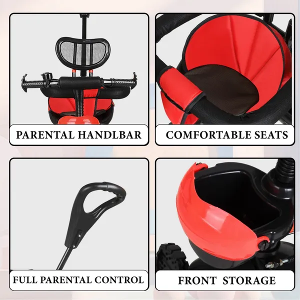 3-In-1_Kids_Tricycle_With_Parent_Push_Handle,_Black_And_Blue,_Adjustable_Seat,_Safety_Harness,_Storage_Basket