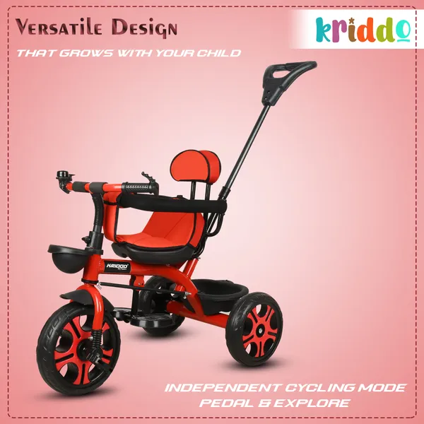 Kids_Harness_Parental_Control_Tricycle_With_Eva_Wheels,_Bell_And_Storage_Basket|Baby_Trike|Age_Group_1_Years_To_4_Years_Carrying_Capacity_Upto_25_Kgs