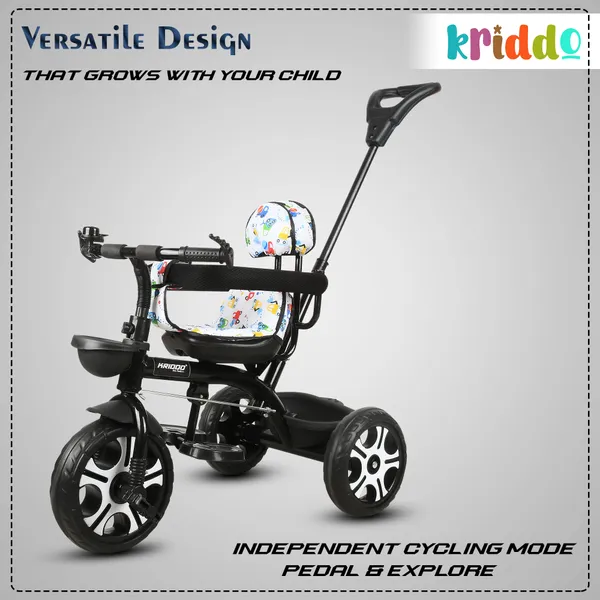 Kids_Harness_Parental_Control_Tricycle_With_Eva_Wheels,_Bell_And_Storage_Basket|Baby_Trike|Age_Group_1_Years_To_4_Years_Carrying_Capacity_Upto_25_Kgs