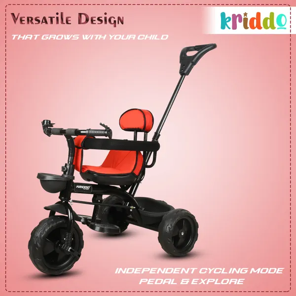 Kids|Baby_Trike|Tricycle_With_Safety_Belt_And_Guardrail_With_Parental_Control_For_Kids|Boys|Girls_Age_Group_2_To_5_Years|Carrying_Capacity_25Kgs