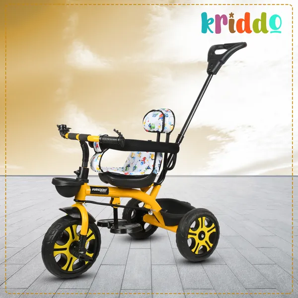 Kids_Harness_Parental_Control_Tricycle_With_Eva_Wheels,_Bell_And_Storage_Basket|Baby_Trike|Age_Group_1_Years_To_4_Years_Carrying_Capacity_Upto_25_Kgs